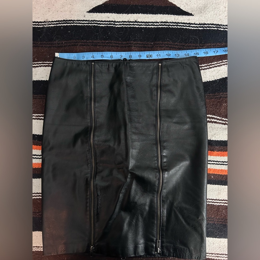 Danier Black Leather Skirt